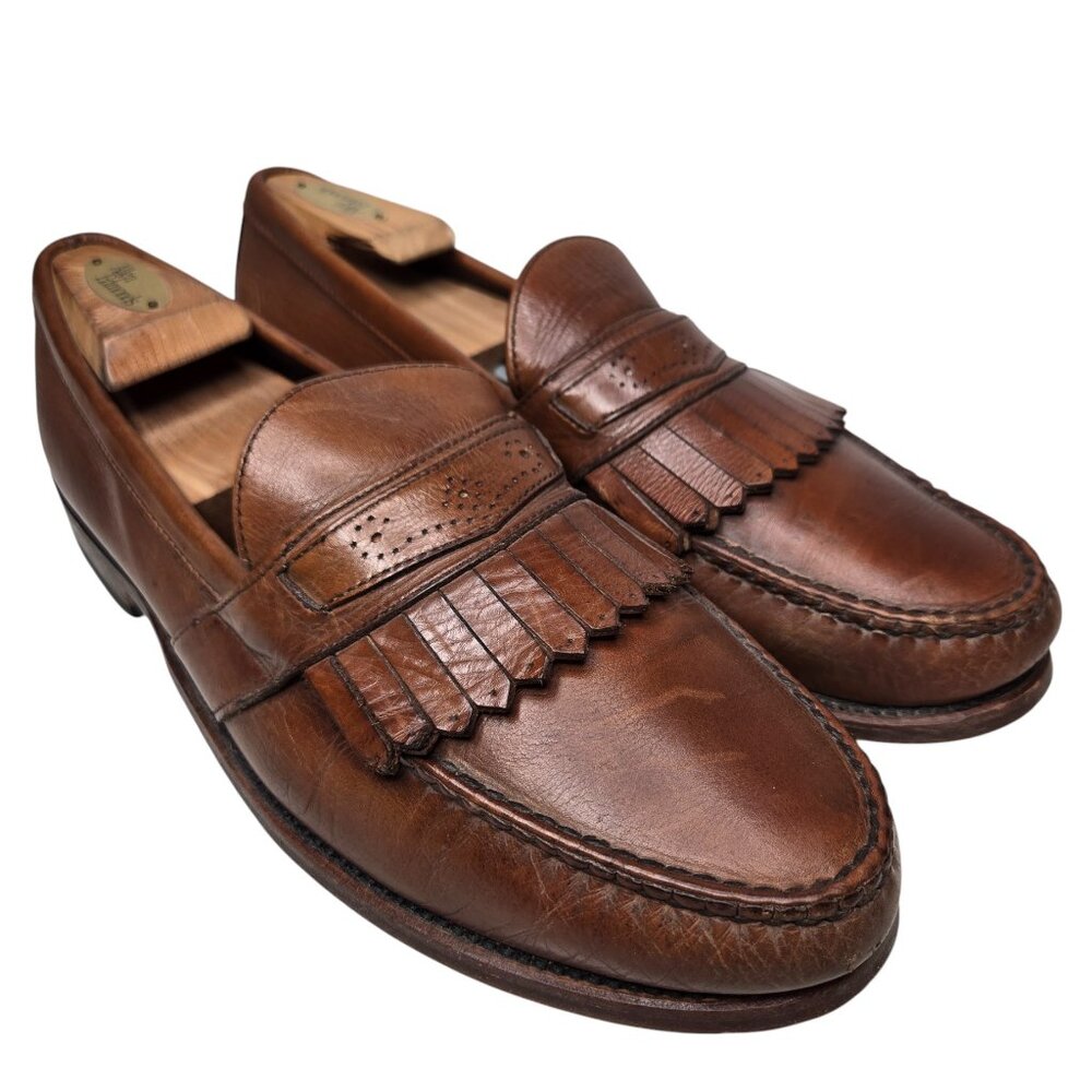 Allen Edmonds Springvale Brown Leather Kiltie Slip On Men's Dressy Office 11D